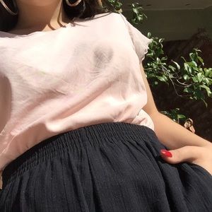 vintage frilly baby pink tee